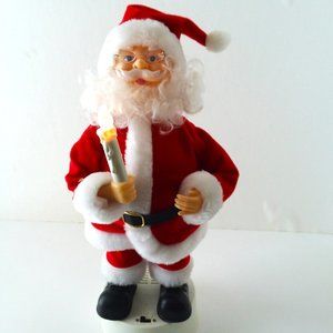Christmas Santa Claus VTG 90s Telco Motionettes Lighted Candle Working Holiday